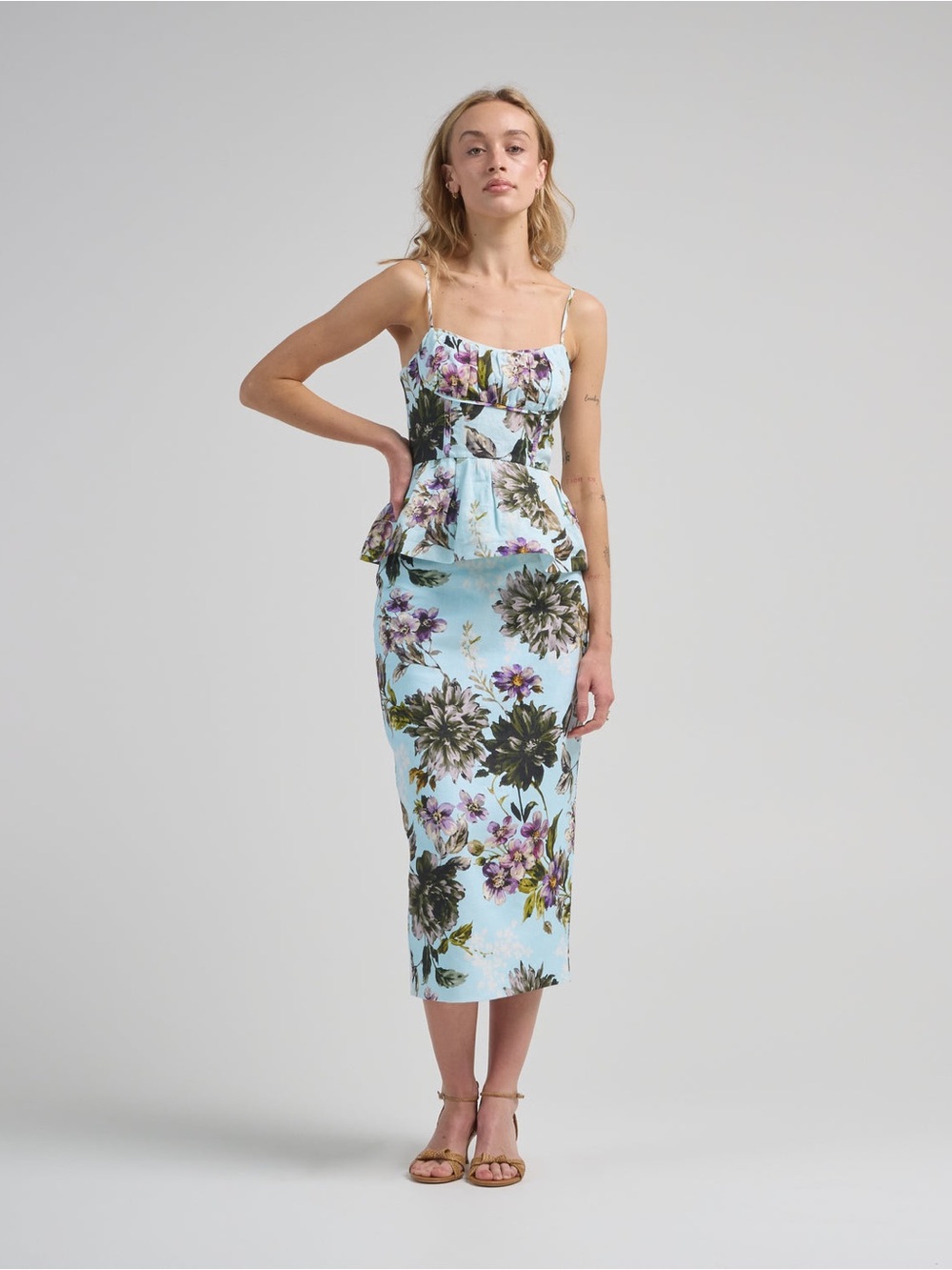 Cara Cara Sienna Skirt Color: margaux bloom blue